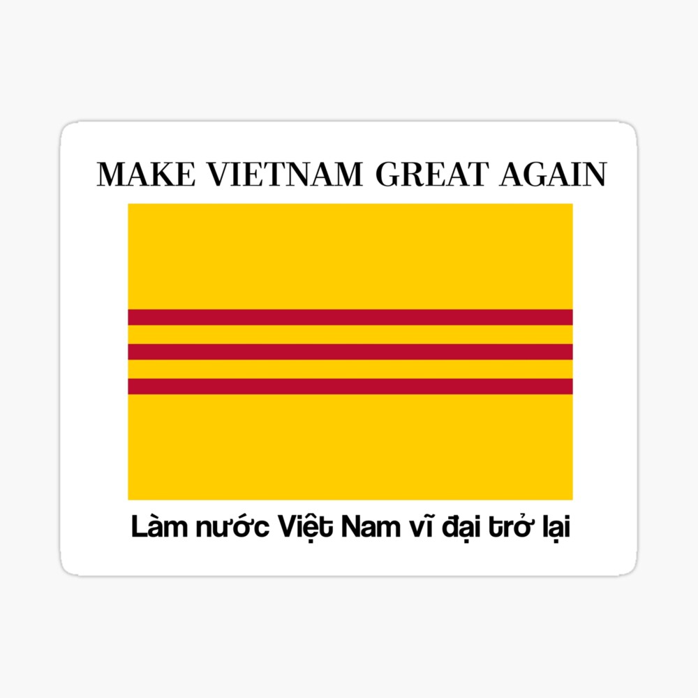 South Vietnamese Flag Vietnam Great Again - Biểu tượng Cờ Đỏ Sa Huỳnh trong bức ảnh đầy ý nghĩa này sẽ khiến bạn cảm thấy yêu quý và tự hào về quê hương Việt Nam. Với thông điệp \