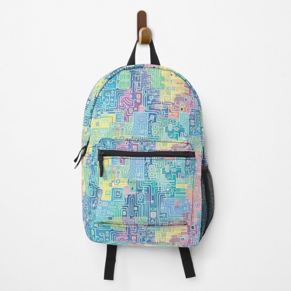 Item preview, Pastel computer pattern repeating digital organic nerdy geeky cute pixelated shapes designed and sold by TankandDPS.