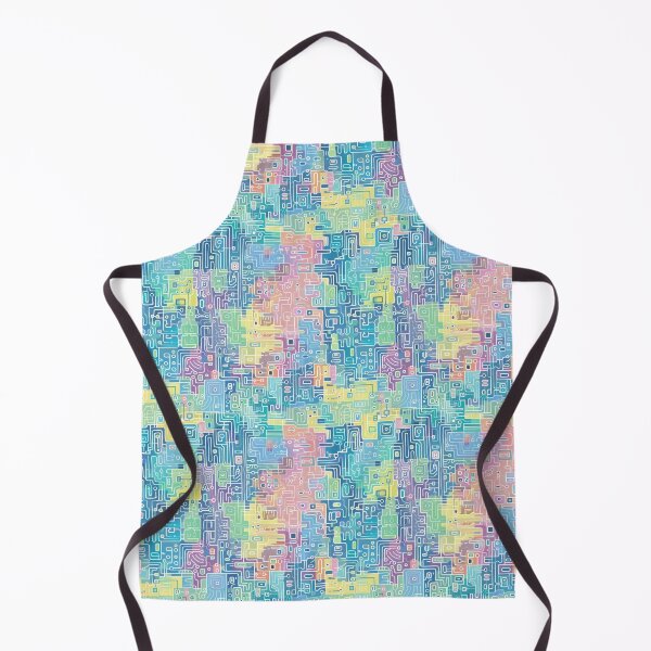 Item preview, Pastel computer pattern repeating digital organic nerdy geeky cute pixelated shapes designed and sold by TankandDPS.