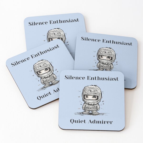 Item preview, Silence Enthousiast Quiet Admirer - sweetness and calm quote, silent cartoon designed and sold by ChuckleCharmz.