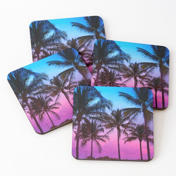 Item preview, Pink Cotton Candy Sunset Palm Trees, Miami Beach, Florida designed and sold by newburyboutique.