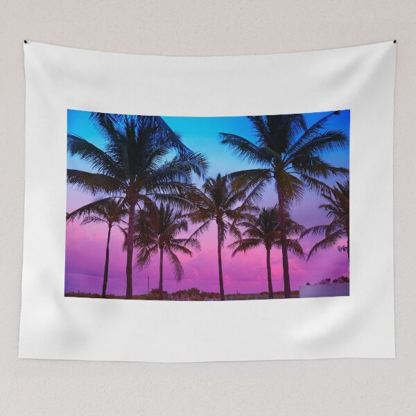 Item preview, Pink Cotton Candy Sunset Palm Trees, Miami Beach, Florida designed and sold by newburyboutique.