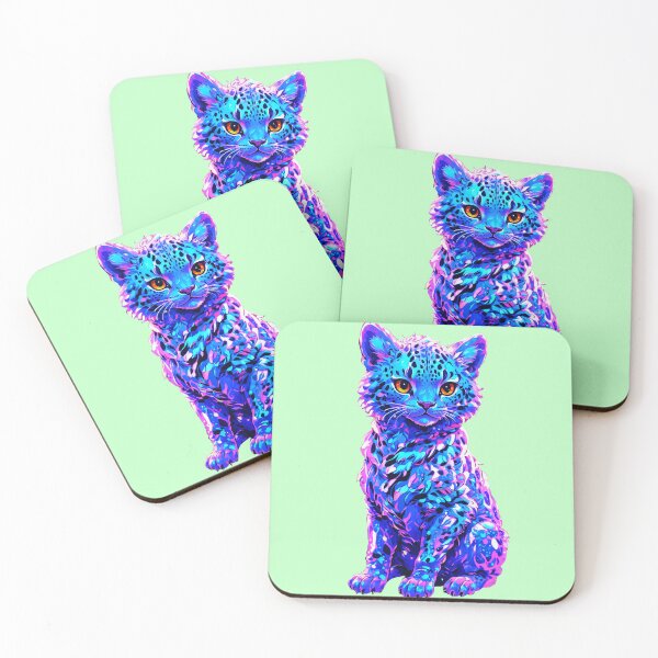 Item preview, Blue bobcat wildcat designed and sold by LevCreates.