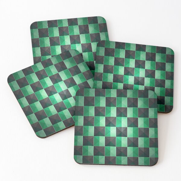 Item preview, Geometric Elegance,a seamless pattern composed of various shades of green designed and sold by aminz4.