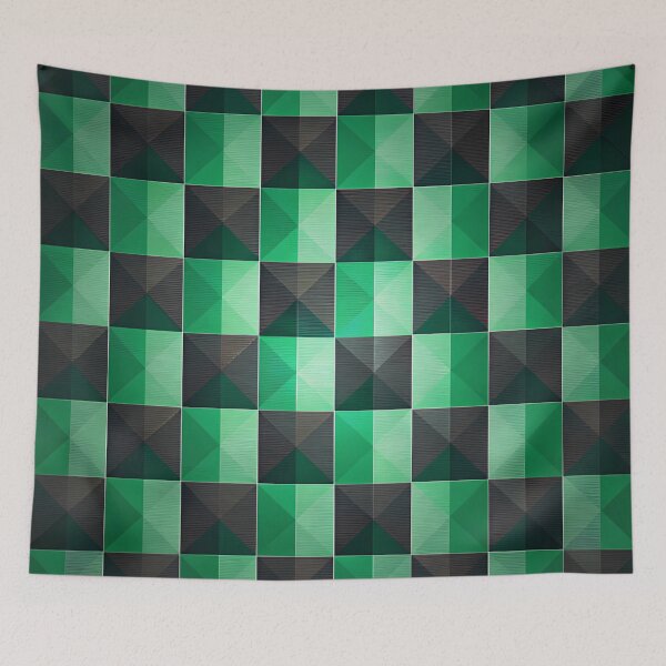 Item preview, Geometric Elegance,a seamless pattern composed of various shades of green designed and sold by aminz4.