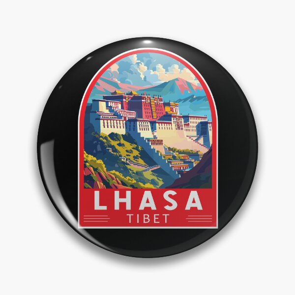 Item preview, Lhasa Tibet Travel Art Emblem designed and sold by KrisSidDesigns.