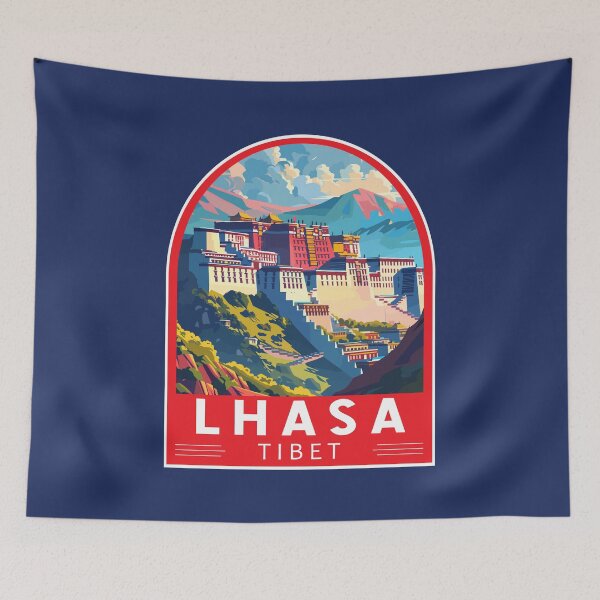 Item preview, Lhasa Tibet Travel Art Emblem designed and sold by KrisSidDesigns.