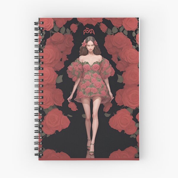 Item preview, feminine young woman covered in roses designed and sold by Carlos Gudino.