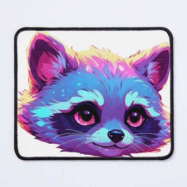 Item preview, Purple raccoon face  designed and sold by LevCreates.
