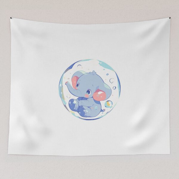 Item preview, Elephant // Cute Elephant art // Elephants // children // Bubbles // Baby Elephant designed and sold by SMARTKIT  DESIGNAGENCY.