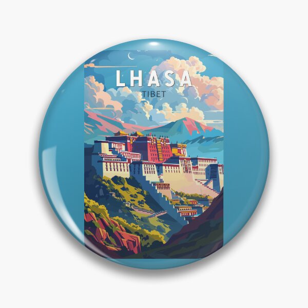 Item preview, Lhasa Tibet Travel Art Vintage designed and sold by KrisSidDesigns.