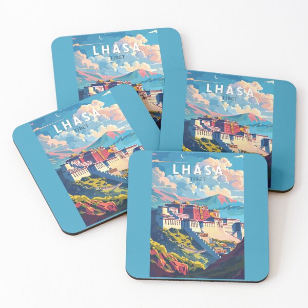 Item preview, Lhasa Tibet Travel Art Vintage designed and sold by KrisSidDesigns.