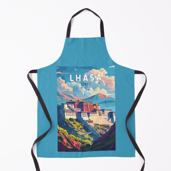 Item preview, Lhasa Tibet Travel Art Vintage designed and sold by KrisSidDesigns.