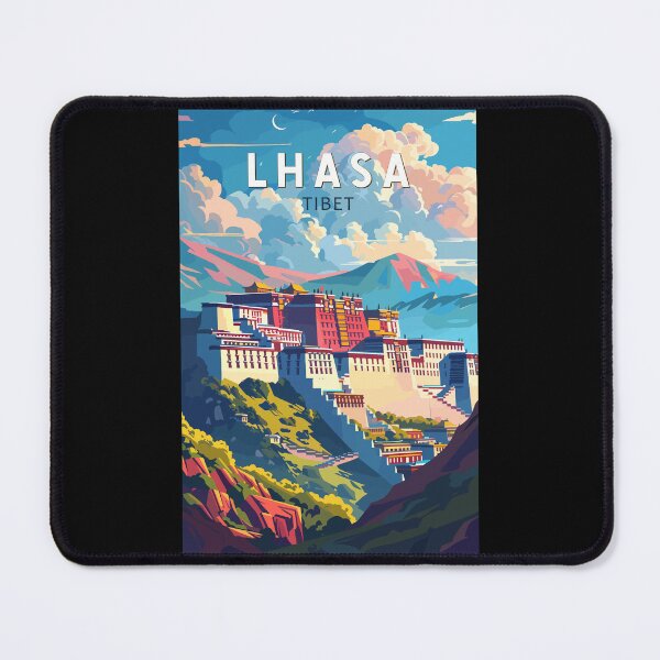 Item preview, Lhasa Tibet Travel Art Vintage designed and sold by KrisSidDesigns.
