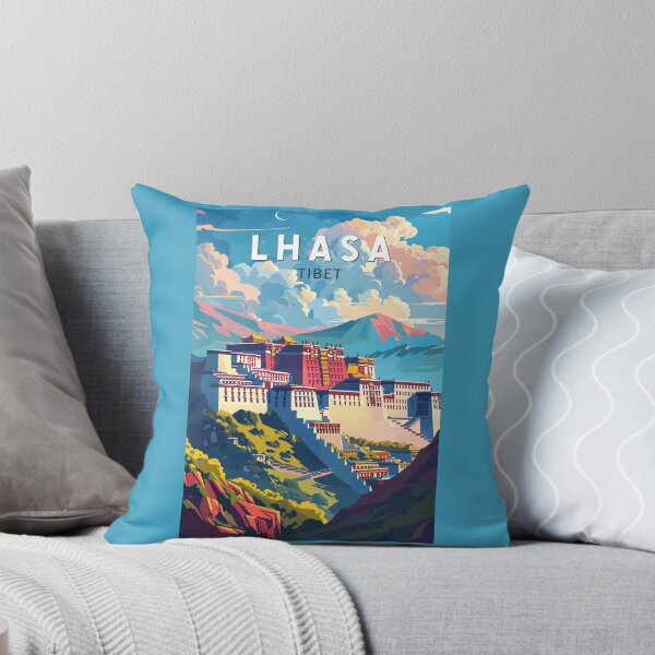 Item preview, Lhasa Tibet Travel Art Vintage designed and sold by KrisSidDesigns.