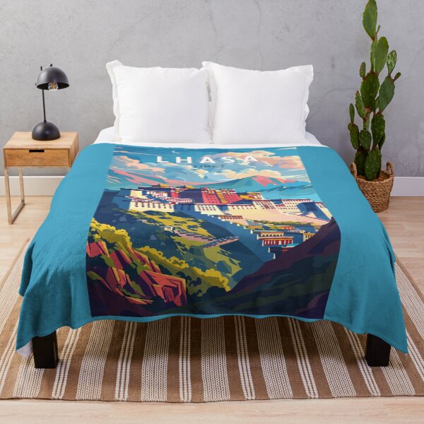 Item preview, Lhasa Tibet Travel Art Vintage designed and sold by KrisSidDesigns.