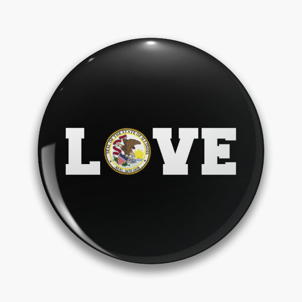 Item preview, Vintage Illinois State Seal Love designed and sold by US States Merch.