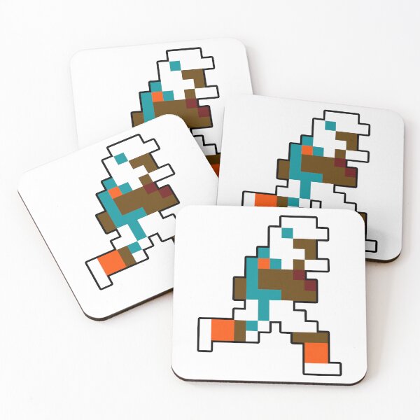 Artikelvorschau, 8-Bit Miami Retro Pixel Football Spieler entworfen und verkauft von Bo-Bros-Tees.