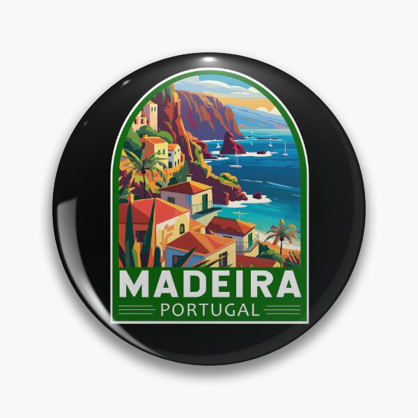 Item preview, Madeira Portugal Travel Art Emblem designed and sold by KrisSidDesigns.