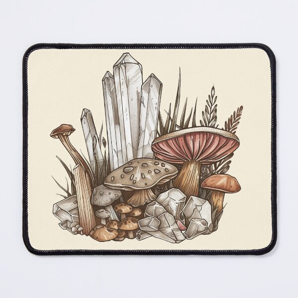 Item preview, Vintage witchey mushroom and crystals naturalists aesthetic designed and sold by TankandDPS.