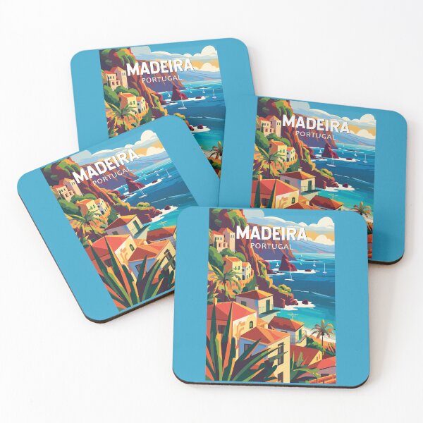 Item preview, Madeira Portugal Travel Art Vintage designed and sold by KrisSidDesigns.