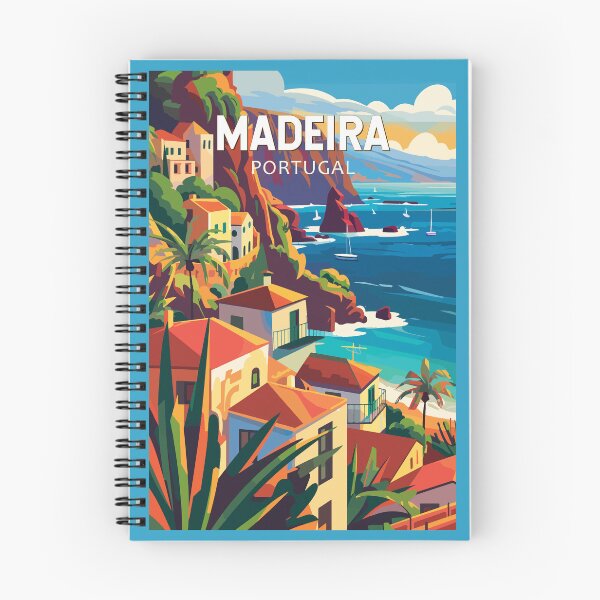 Item preview, Madeira Portugal Travel Art Vintage designed and sold by KrisSidDesigns.