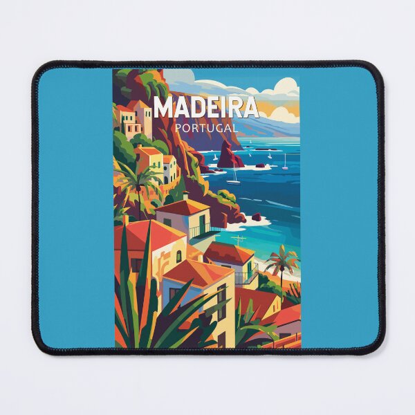 Item preview, Madeira Portugal Travel Art Vintage designed and sold by KrisSidDesigns.