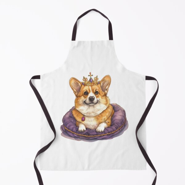 Item preview, Royal cute Corgi Smile on Purple Cushion: Adorable and Majestic Illustration for Dog Lovers designed and sold by SvgmagicArt.