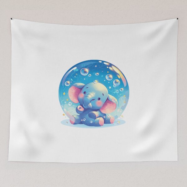Item preview, Elephant // Cute Elephant art // Elephants // children // Bubbles // Baby Elephant designed and sold by SMARTKIT  DESIGNAGENCY.