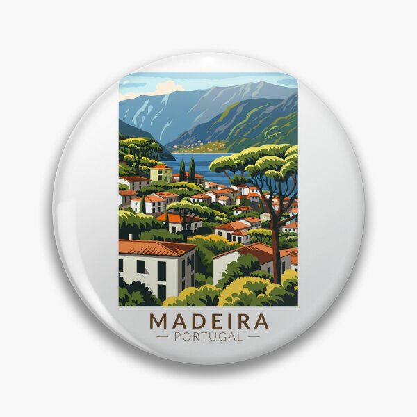 Item preview, Madeira Portugal Island Travel Art Vintage designed and sold by KrisSidDesigns.