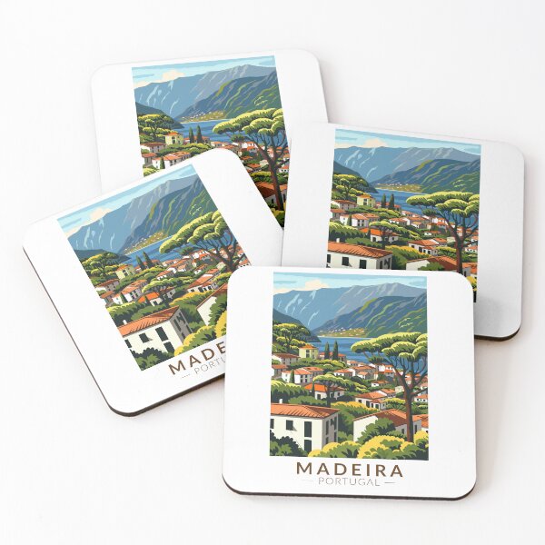 Item preview, Madeira Portugal Island Travel Art Vintage designed and sold by KrisSidDesigns.