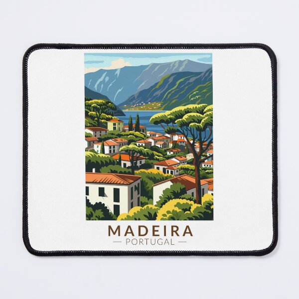 Item preview, Madeira Portugal Island Travel Art Vintage designed and sold by KrisSidDesigns.