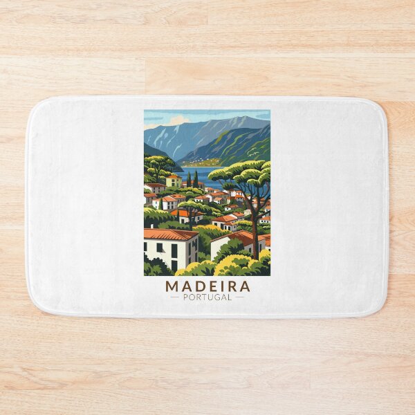 Item preview, Madeira Portugal Island Travel Art Vintage designed and sold by KrisSidDesigns.