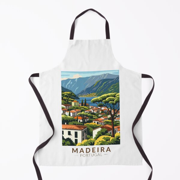 Item preview, Madeira Portugal Island Travel Art Vintage designed and sold by KrisSidDesigns.