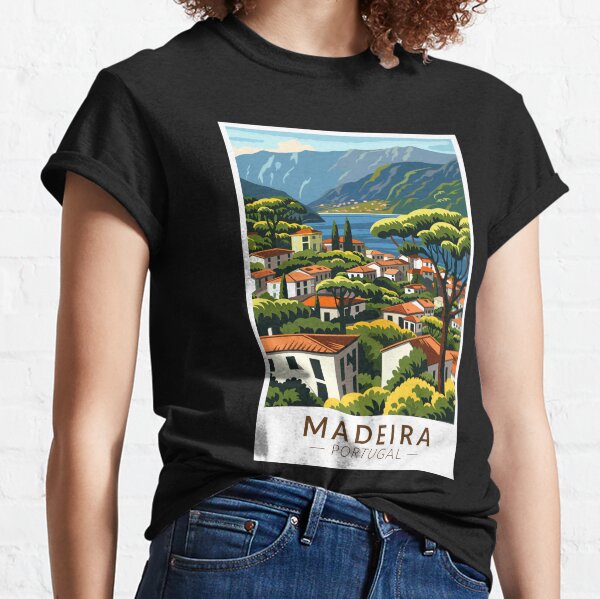 Item preview, Madeira Portugal Island Travel Art Vintage designed and sold by KrisSidDesigns.