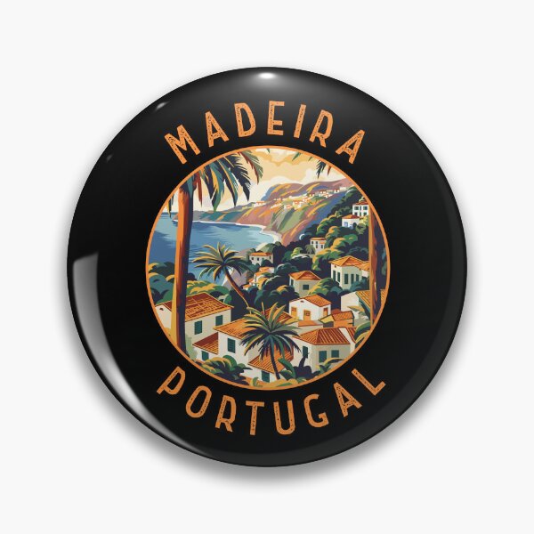 Item preview, Madeira Portugal Retro Distressed Circle designed and sold by KrisSidDesigns.