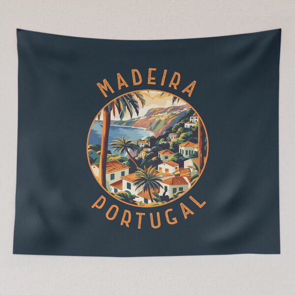 Item preview, Madeira Portugal Retro Distressed Circle designed and sold by KrisSidDesigns.