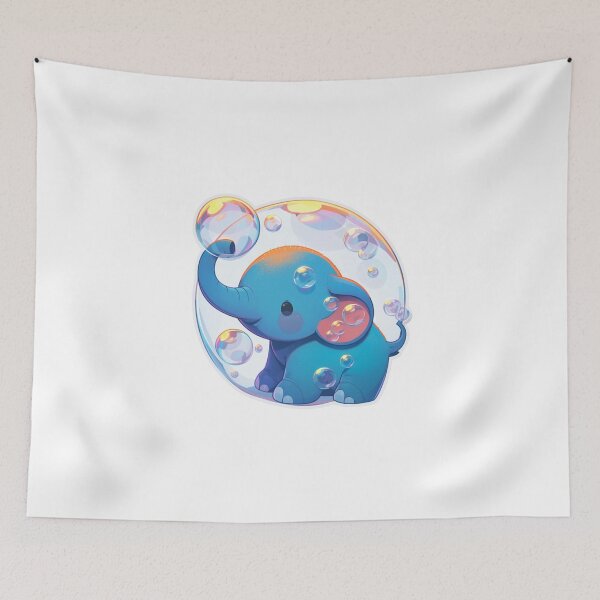 Item preview, Elephant // Cute Elephant art // Elephants // children // Bubbles // Baby Elephant designed and sold by SMARTKIT  DESIGNAGENCY.