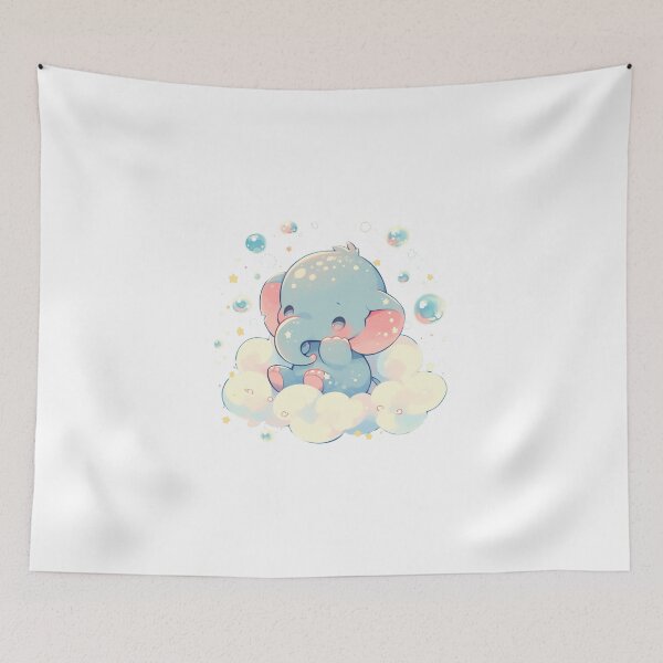 Item preview, Elephant // Cute Elephant art // Elephants // children // Bubbles // Baby Elephant designed and sold by SMARTKIT  DESIGNAGENCY.