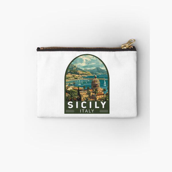 Item preview, Sicily Italy Travel Art Emblem designed and sold by KrisSidDesigns.