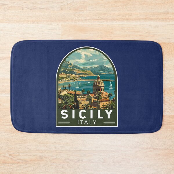 Item preview, Sicily Italy Travel Art Emblem designed and sold by KrisSidDesigns.