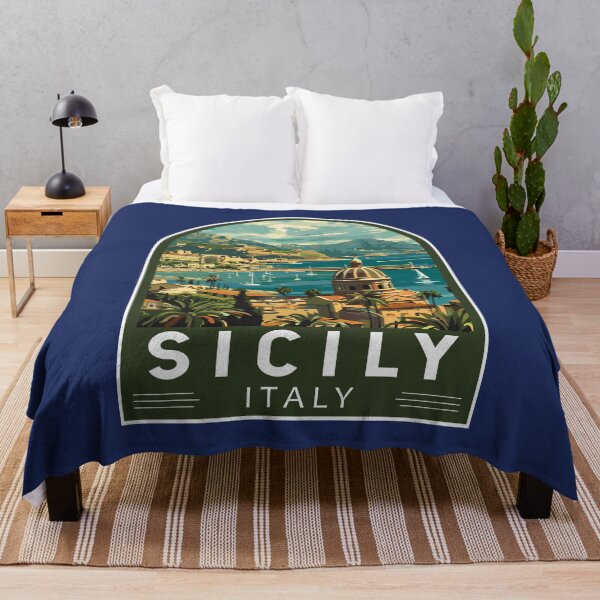 Item preview, Sicily Italy Travel Art Emblem designed and sold by KrisSidDesigns.
