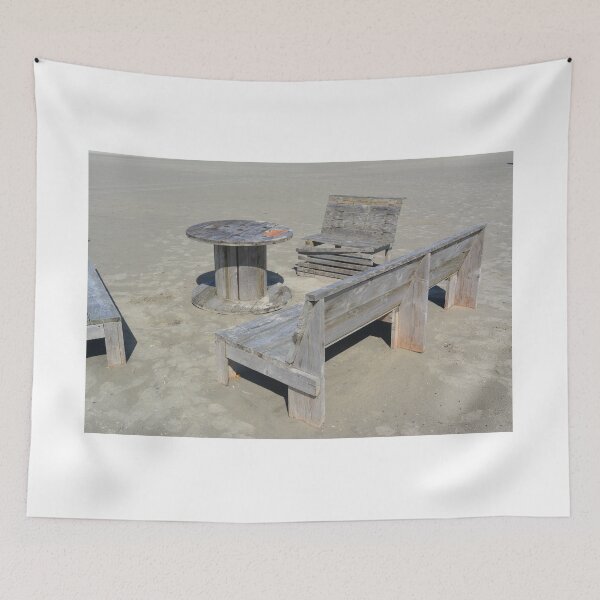 Item preview, Wooden furniture on the beach designed and sold by Hilbert72.