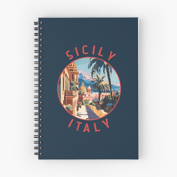 Item preview, Sicily Italy Retro Distressed Circle designed and sold by KrisSidDesigns.