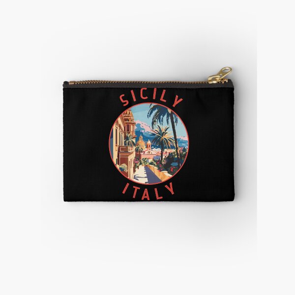 Item preview, Sicily Italy Retro Distressed Circle designed and sold by KrisSidDesigns.