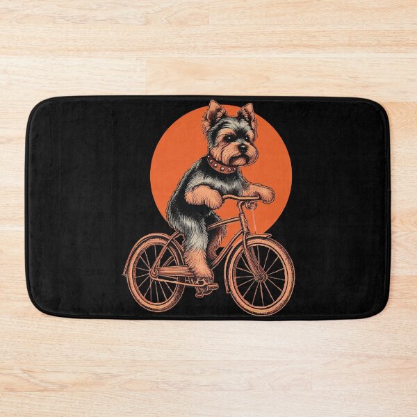 Item preview, Yorkshire Terrierdog riding a bicycle designed and sold by JawArts.
