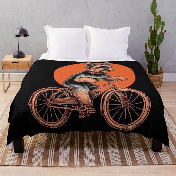 Item preview, Yorkshire Terrierdog riding a bicycle designed and sold by JawArts.