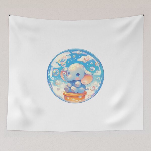 Item preview, Elephant // Cute Elephant art // Elephants // children // Bubbles // Baby Elephant designed and sold by SMARTKIT  DESIGNAGENCY.