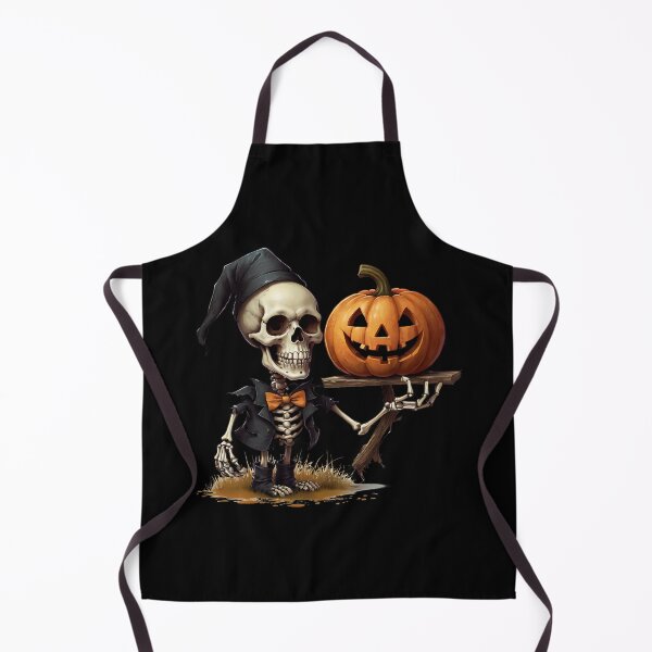 Item preview, Little Horrors - Skeleton and Pumpkin (Black Variant) designed and sold by Creep-Vault.