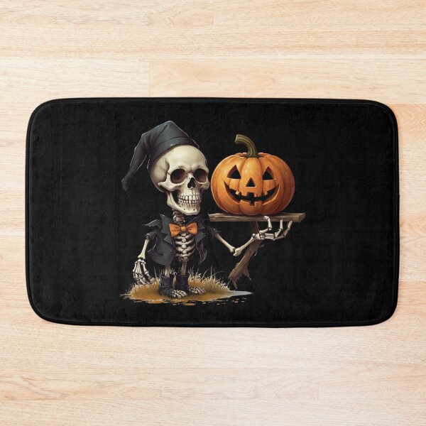 Item preview, Little Horrors - Skeleton and Pumpkin (Black Variant) designed and sold by Creep-Vault.